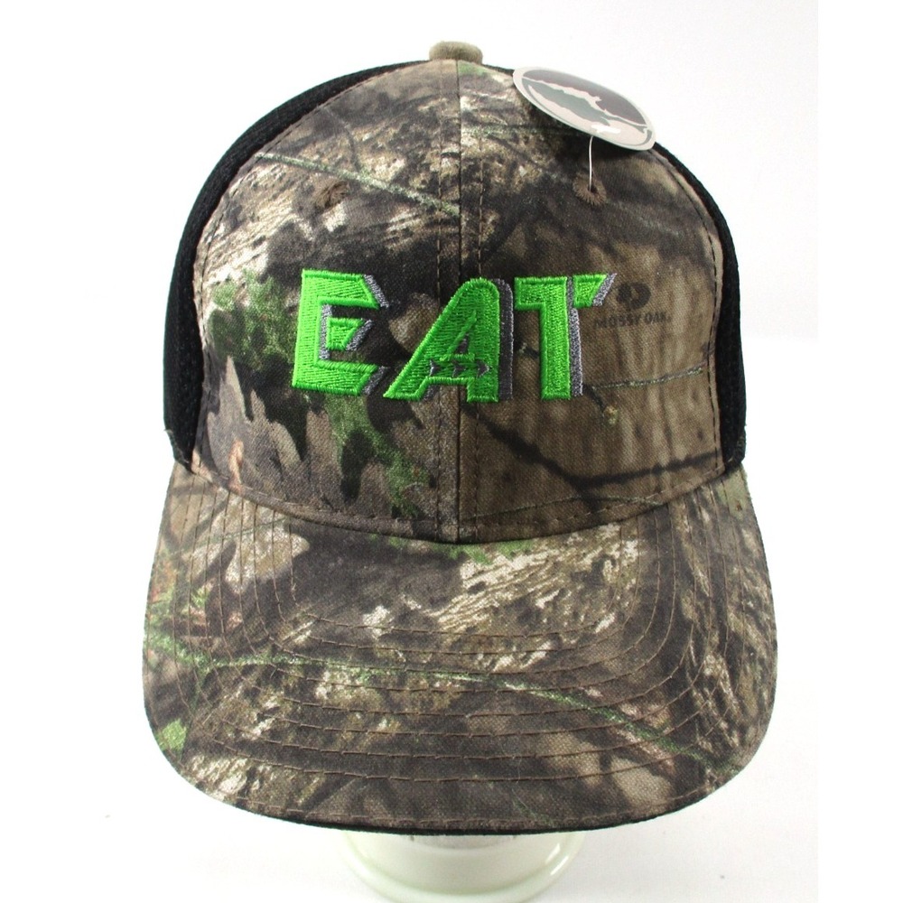 Mossy Oak EAT Elite Athletic Trend Camo Trucker Mesh Strapback Hat cap NEW W/tag